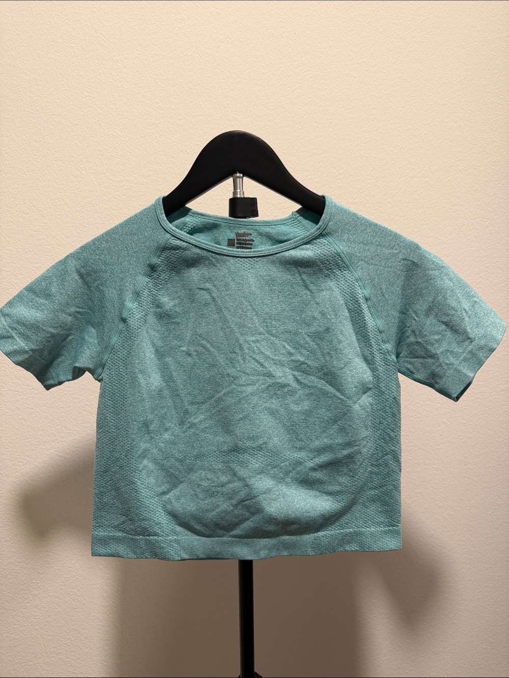 Short-Sleeve Crewneck Top in Teal